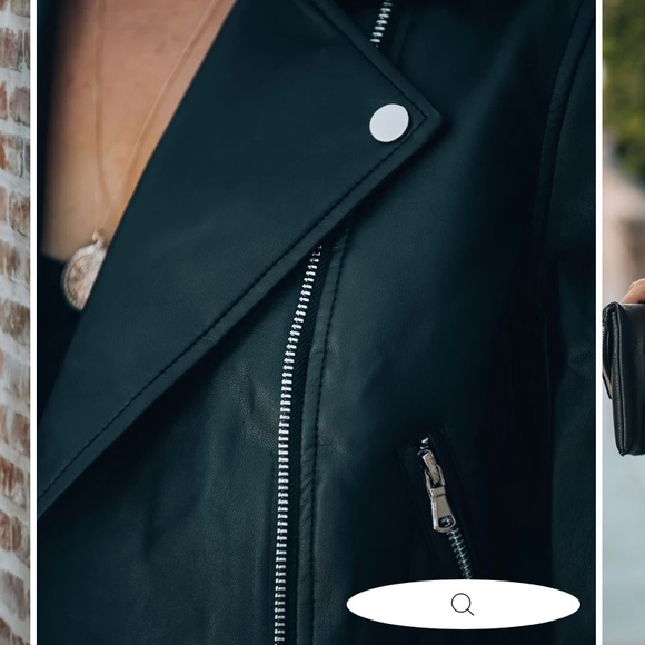 Vici Gramercy pocketed faux leather Moto jacket - Picture 4 of 9